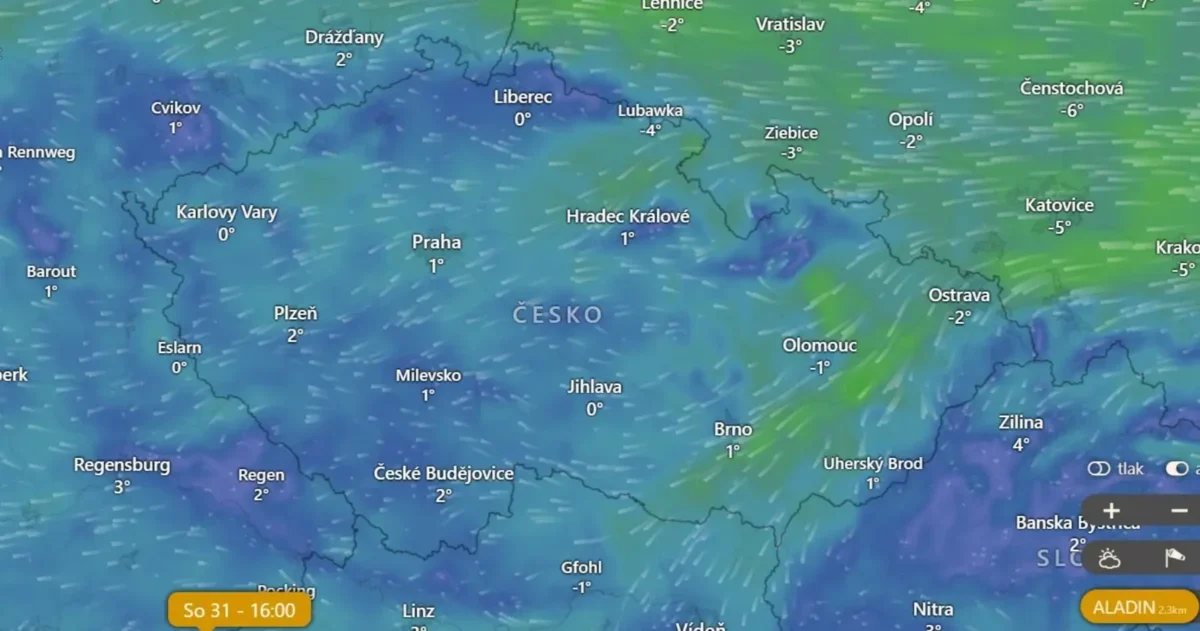 Už nyní jsme pod vlivem severovýchodního proudění vzduchu