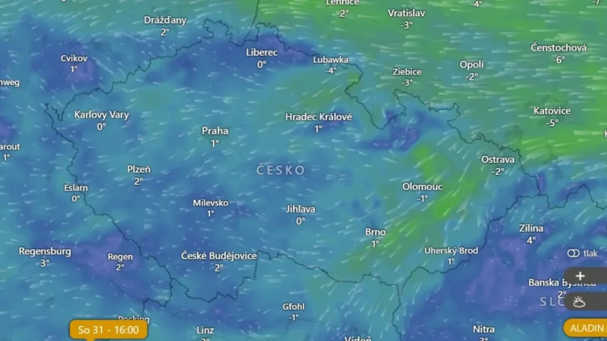 Už nyní jsme pod vlivem severovýchodního proudění vzduchu