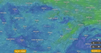 Už nyní jsme pod vlivem severovýchodního proudění vzduchu