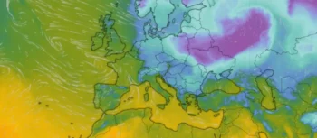 Aktuální teploty v Evropě