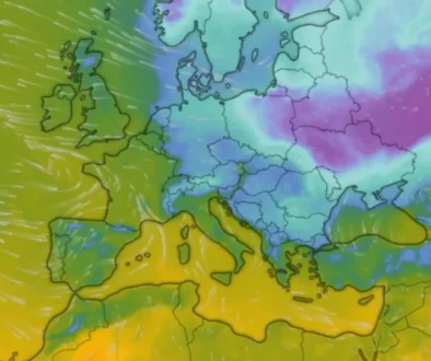 Aktuální teploty v Evropě