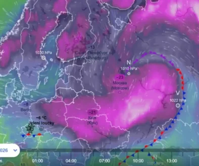 Teploty na východě