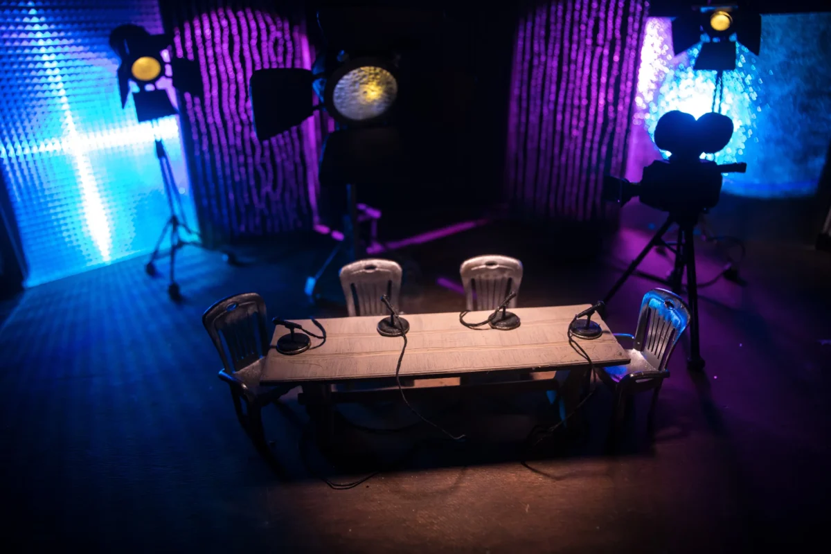 Studio na nahrávání podcastu