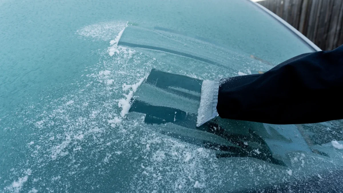 škrábání čelního skla