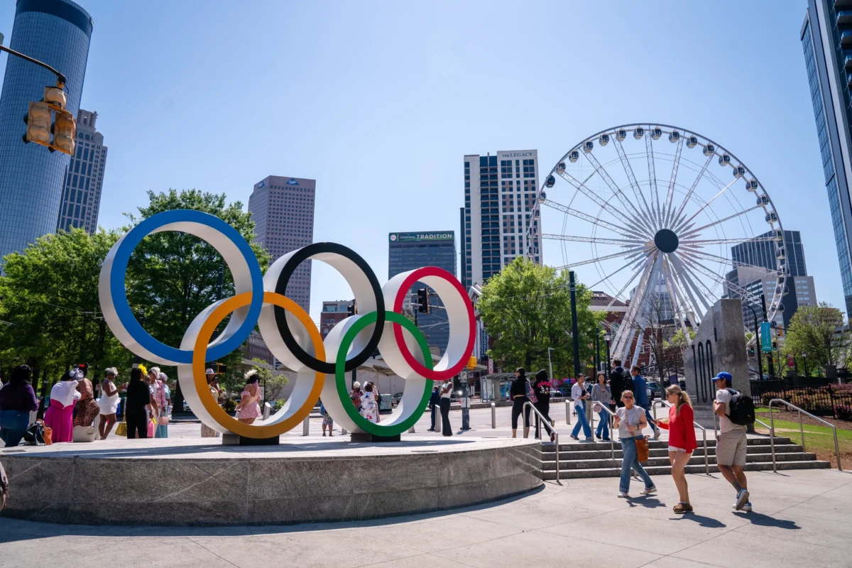 Olympijské kruhy v USA