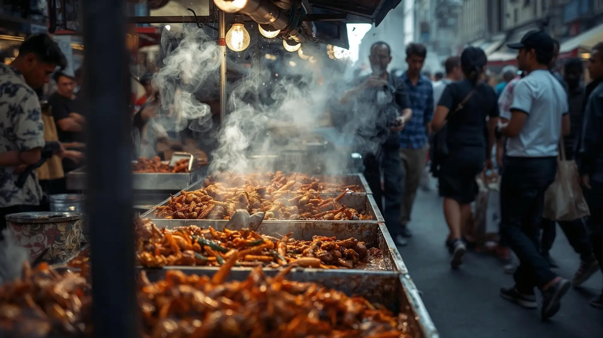 Trhy s jídlem v Asii