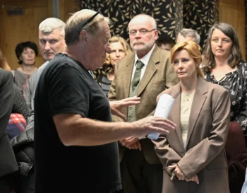 Režisér a herci seriálu Místo zločinu Zlín