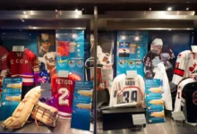 Vystavené hokejové předměty