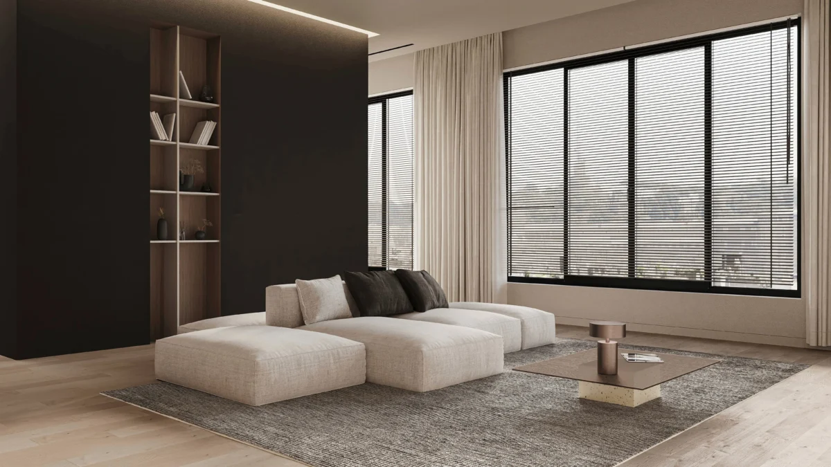 shutterstock_2722466795 1 | TVGURU.cz sedačka uprostřed místnosti