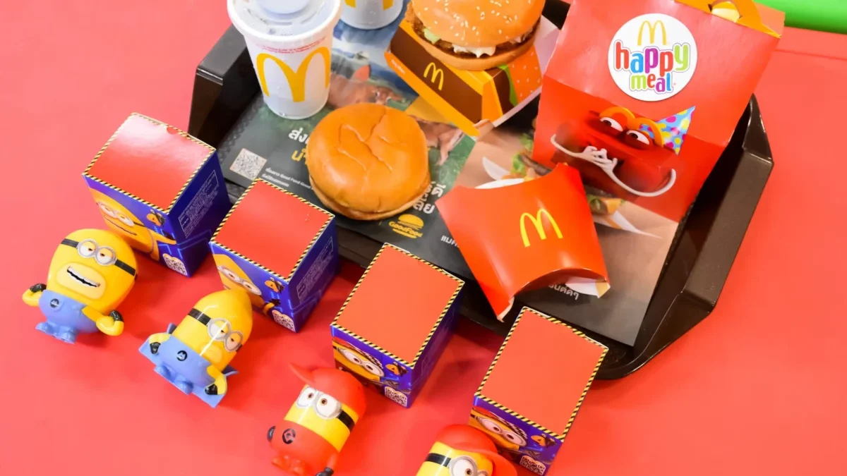 Happy Meal leží na stole.