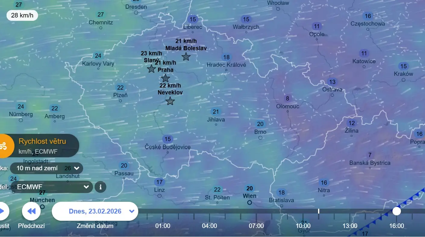 Aktuální proudění vzduchu a rychlost větru | TVGURU.cz Aktuální proudění vzduchu a rychlost větru
