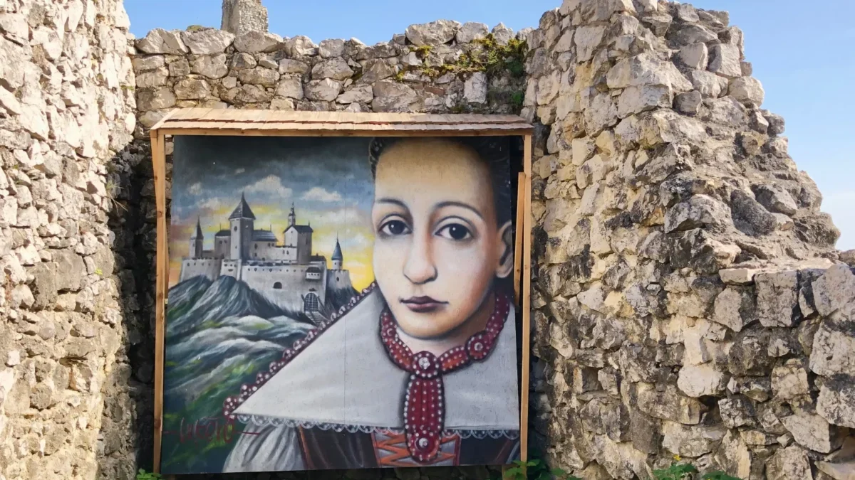 Trosky hradu s obrazem Čachtické paní