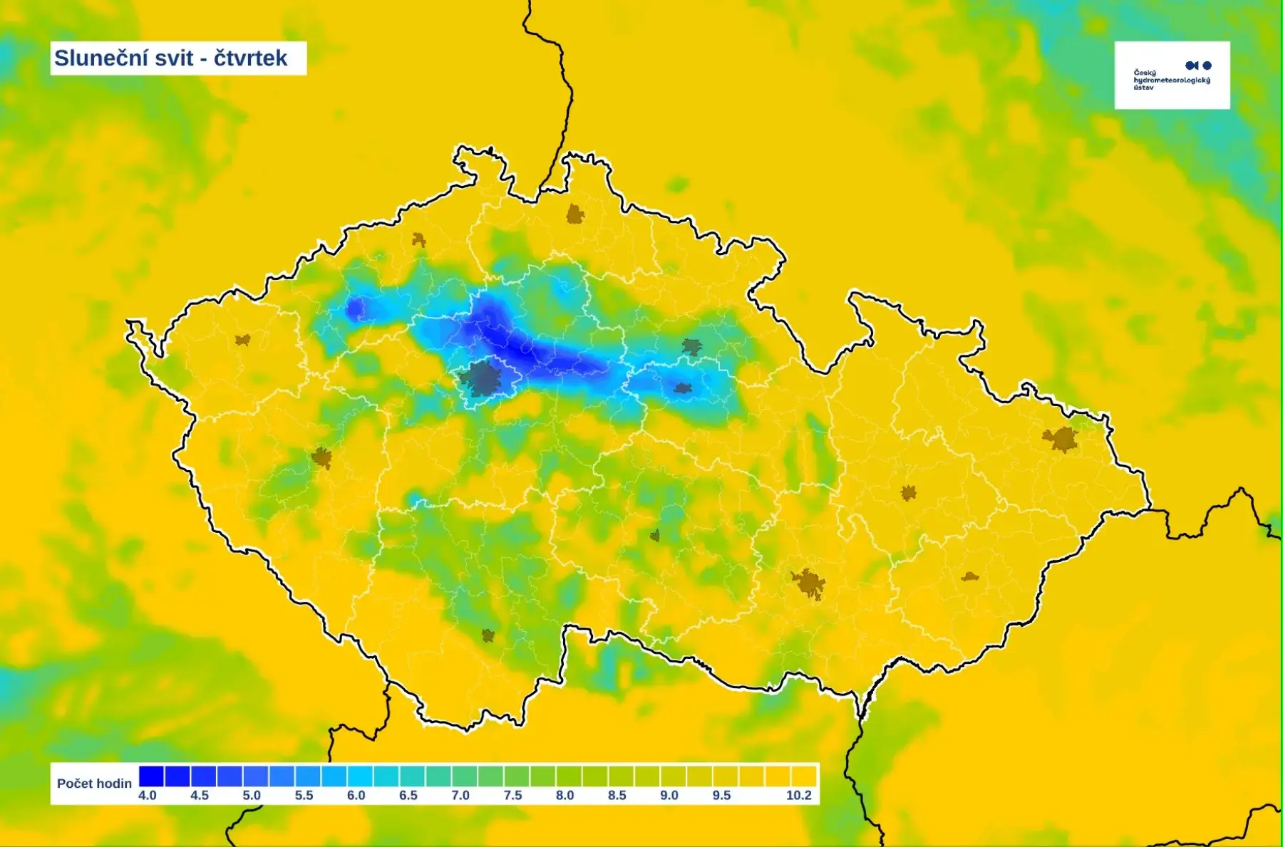 Sluneční svit ve čtvrtek 5. března