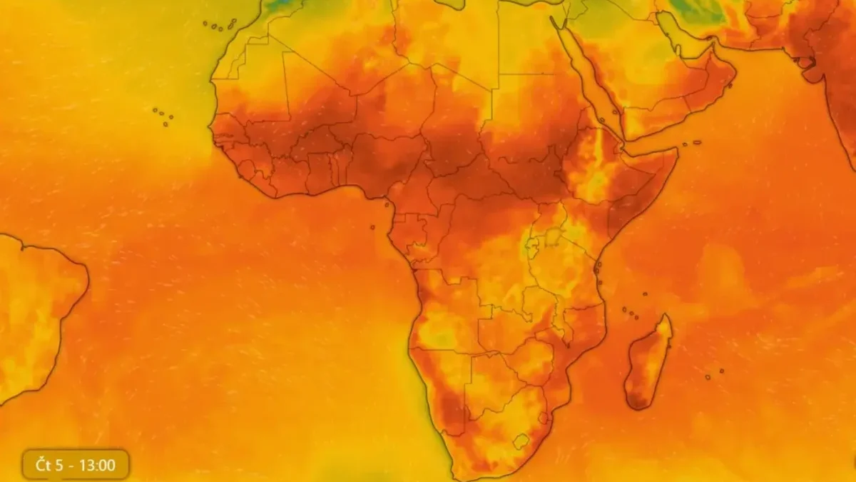 Mrkněte na Afriku, tady spotřebovali červené barvy celý kyblík