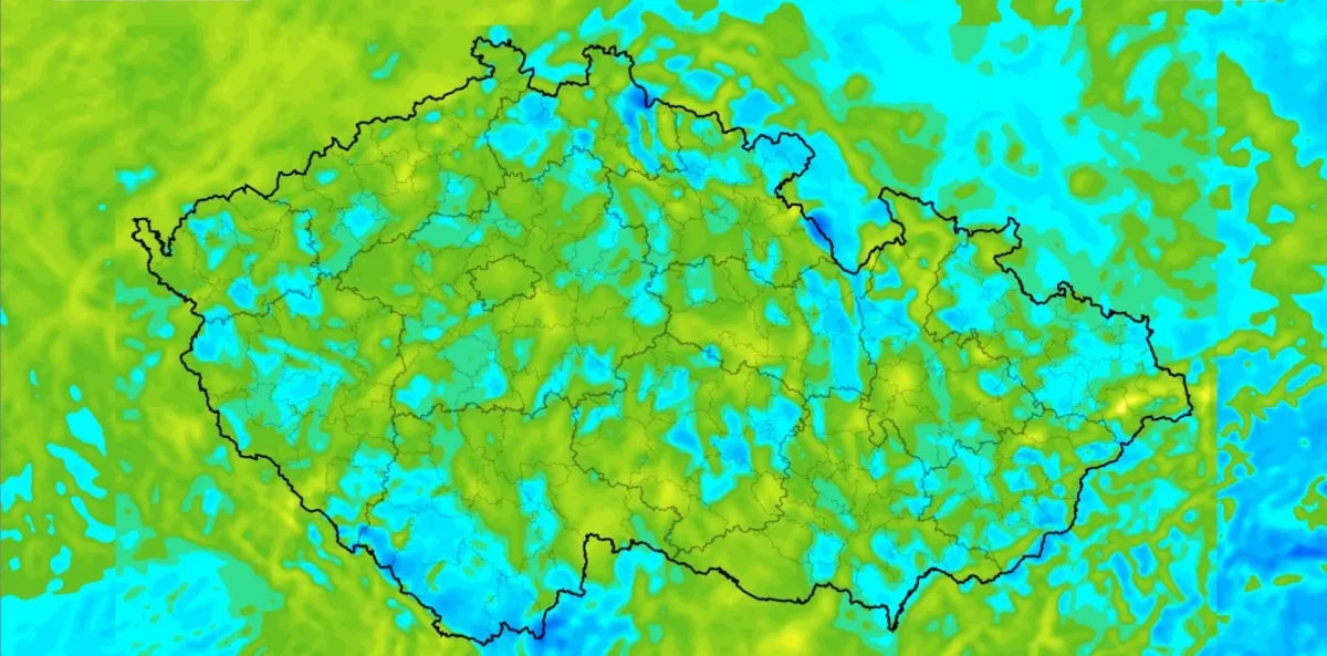 Teplota vzduchu dnes v ČR