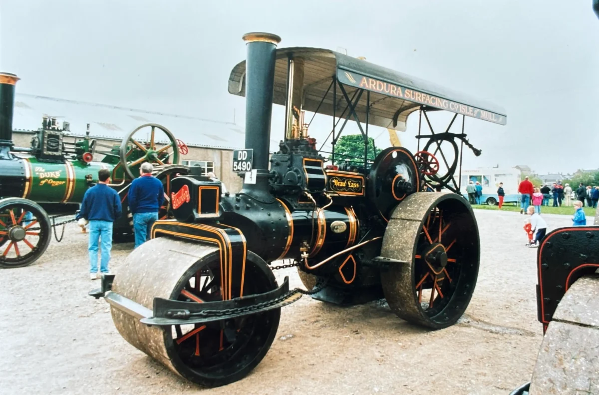 Zaparkovaný retro parní válec