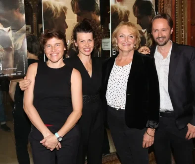 Zleva: Mira Fornay, Petra Fornayová, Regina Rázlová a Jaroslav Plesl na premiéře filmu. Zdroj: Profimedia