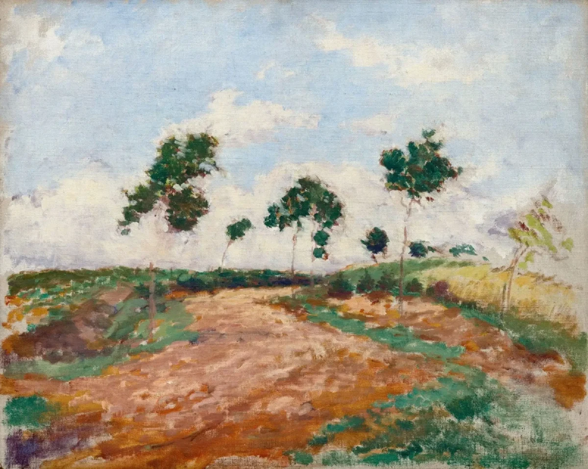 Obraz Cesta v polích, jedno z nejvýraznějších děl Antonína Slavíčka. Zdroj: Galerie Kodl