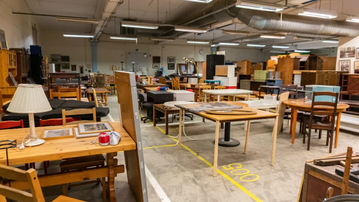 Prodejna s nábytkem.