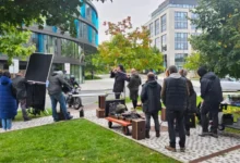 štáb natáčí film