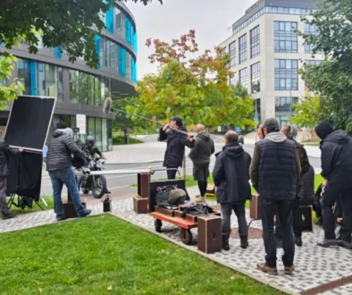 štáb natáčí film