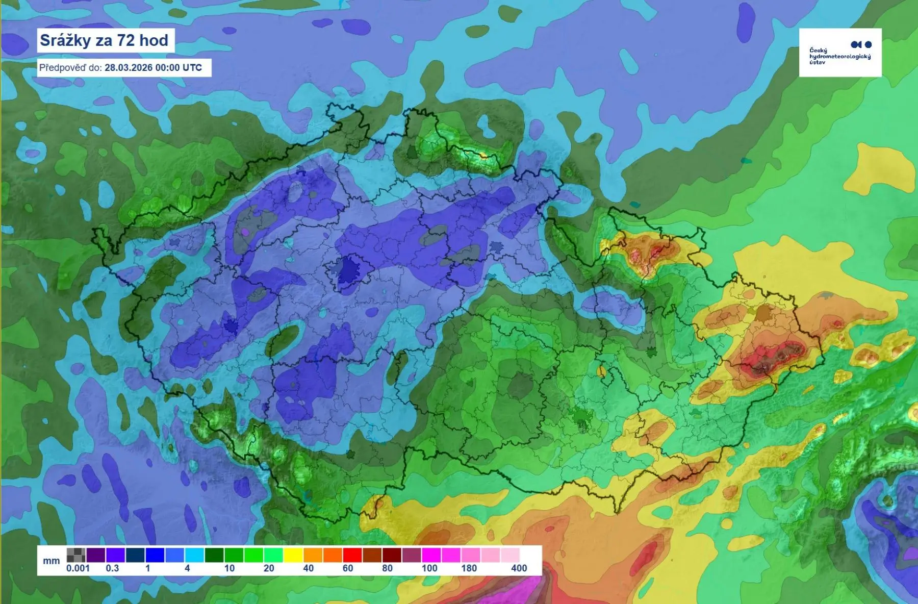 Srážky v následujících dnech | TVGURU.cz Srážky v následujících dnech