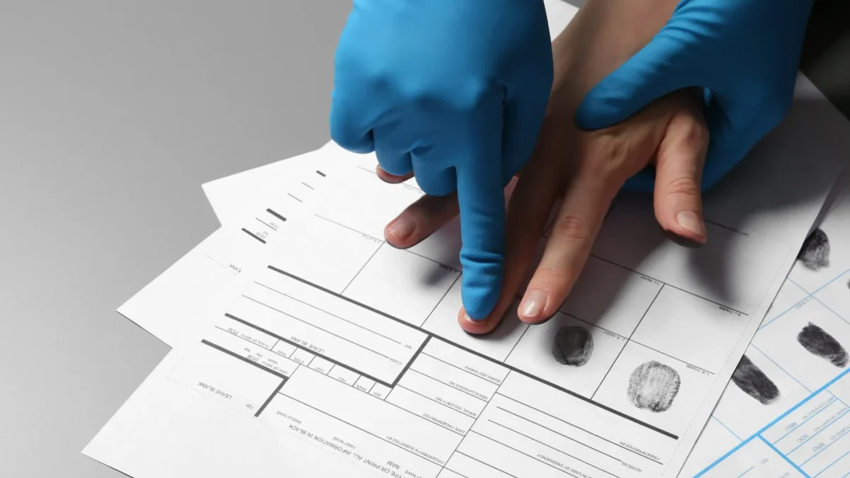 Otisk prstu na papír