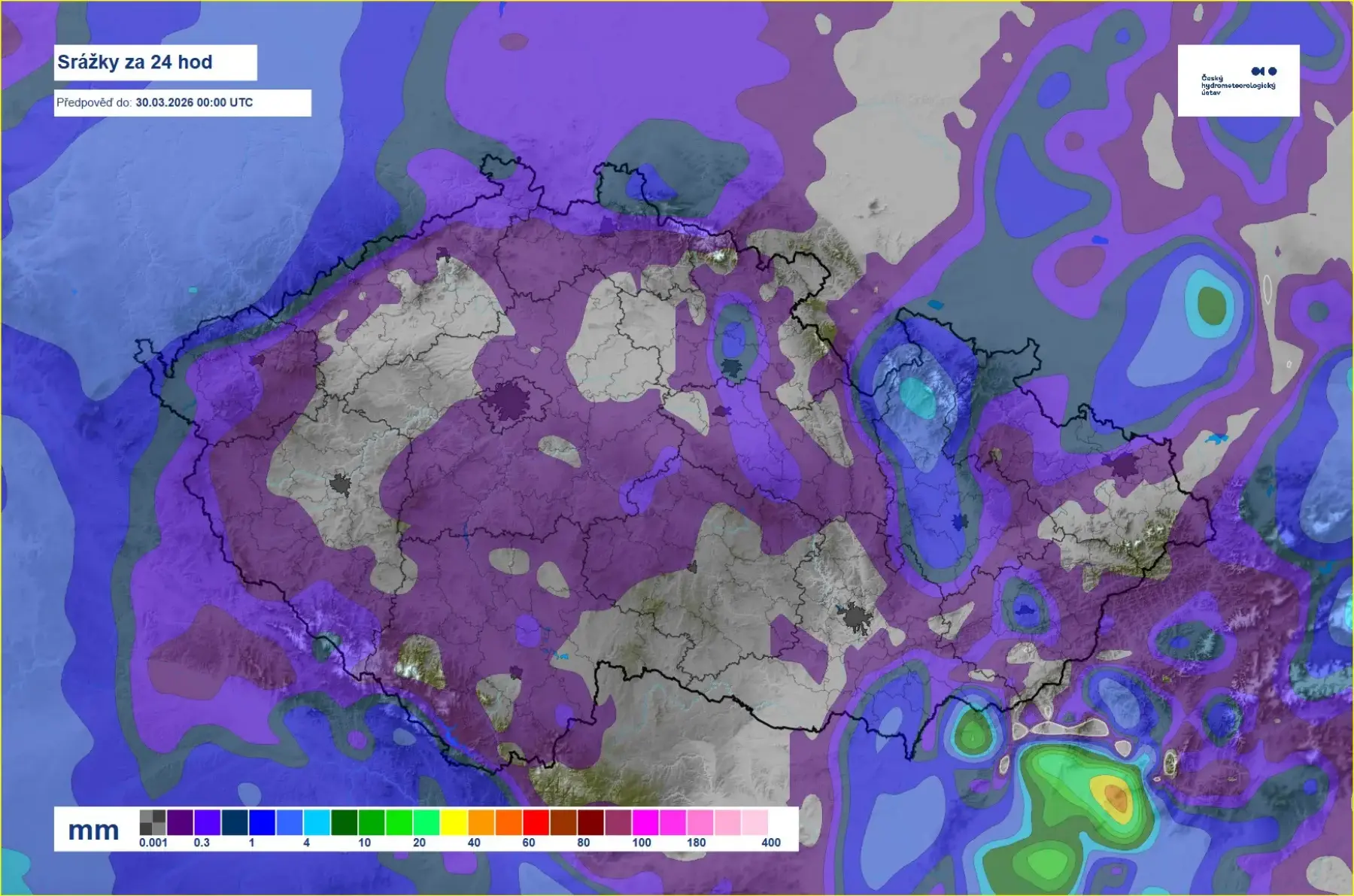 Předpoklad srážek do konce týdne | TVGURU.cz Předpoklad srážek do konce týdne