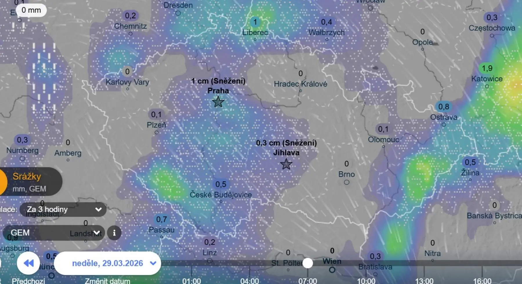 Srážky a příliv studeného severního vzduchu v neděli | TVGURU.cz Srážky a příliv studeného severního vzduchu v neděli