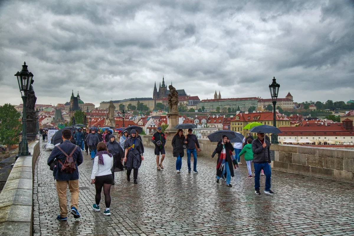 deštivé počasí v Praze