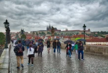 deštivé počasí v Praze