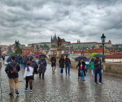 deštivé počasí v Praze