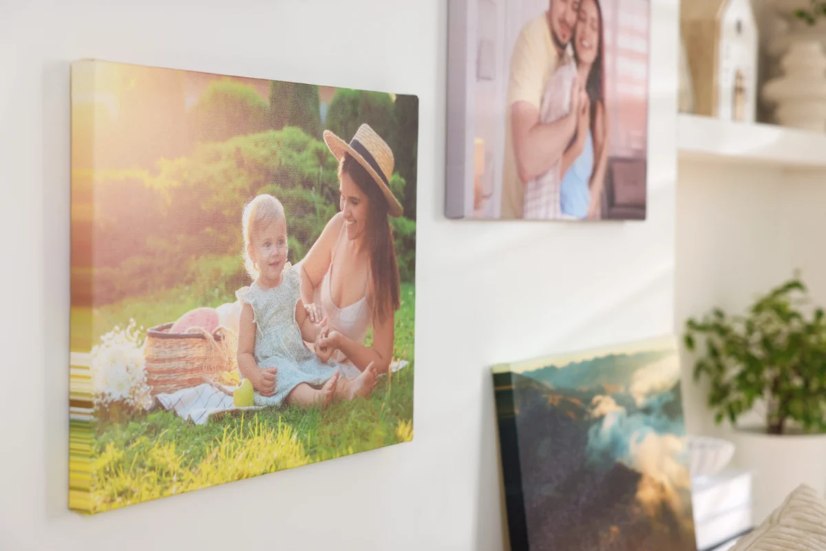 fotoobrazy na stěně