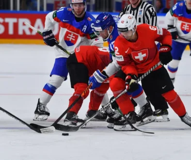 švýcarská rhokejová reprezentace v souboji se slovenskou