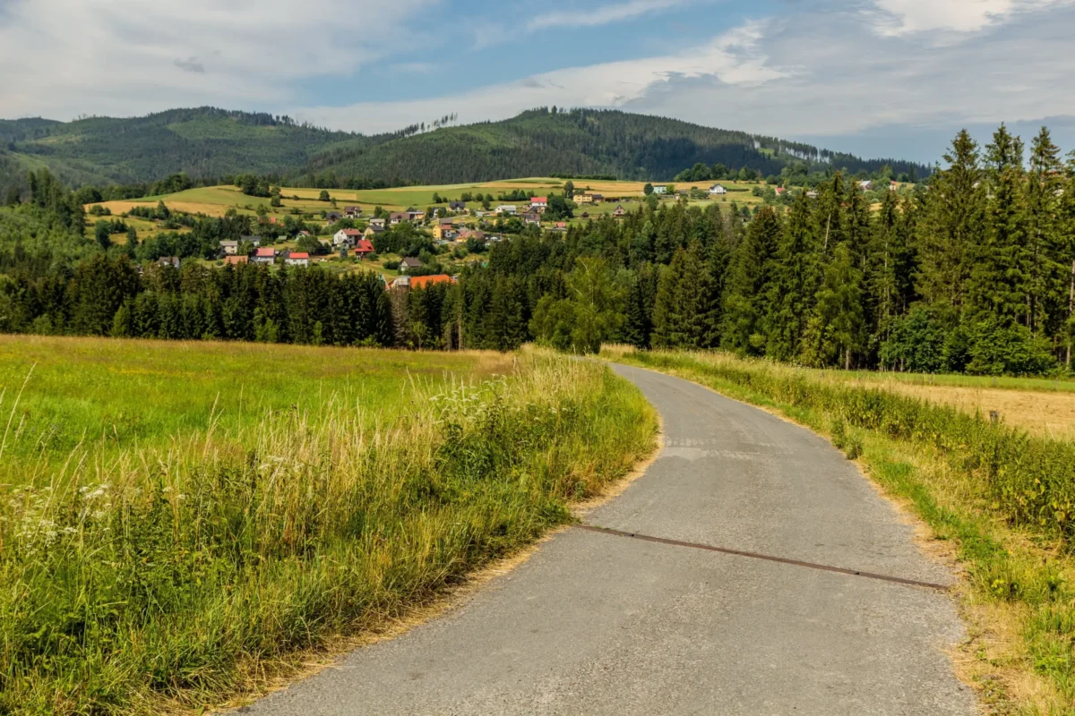 shutterstock_2496180047 1 | TVGURU.cz Silnice vedoucí mezi loukami