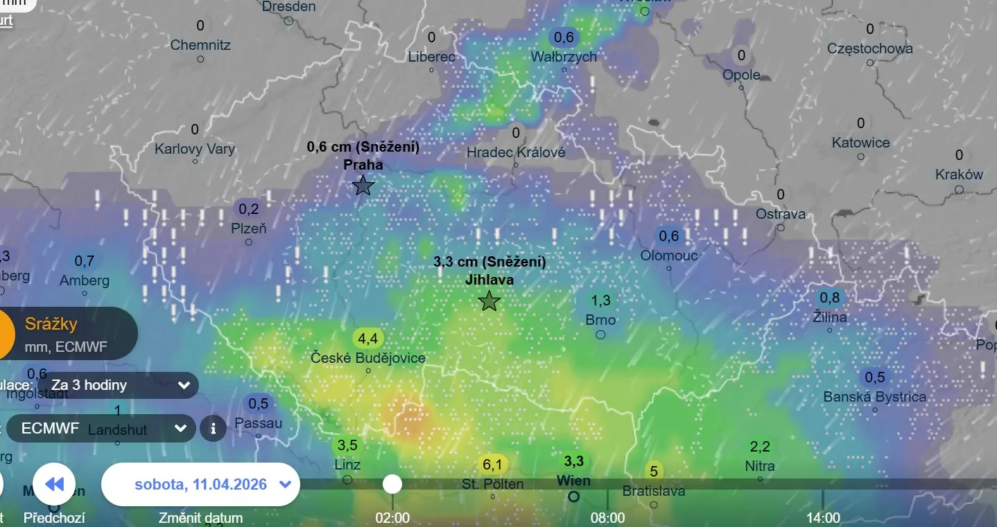 Situace v Česku a na Slovensku zhruba za týden