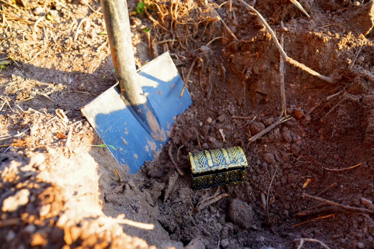 Vykopávání pokladnice