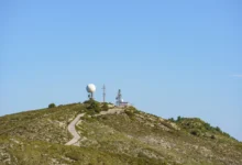 Meteo radar na vyvýšeném místě
