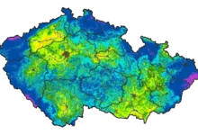 Aktuální nasycení půdy: zelená, žlutá a oranžová je průšvih
