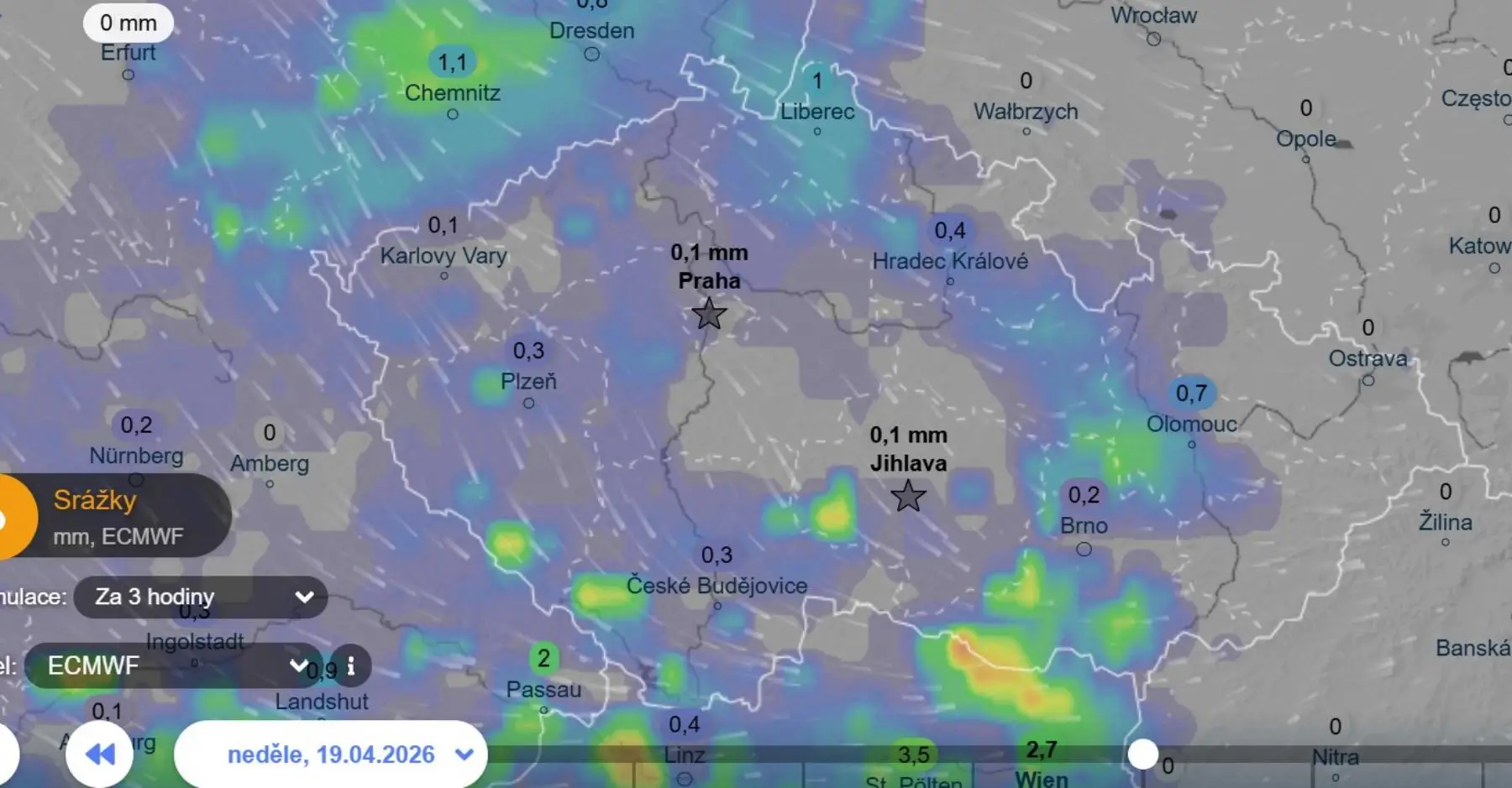 Srážky přijdou nejspíš o víkendu