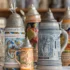 Staré zdobené nádoby na pivo
