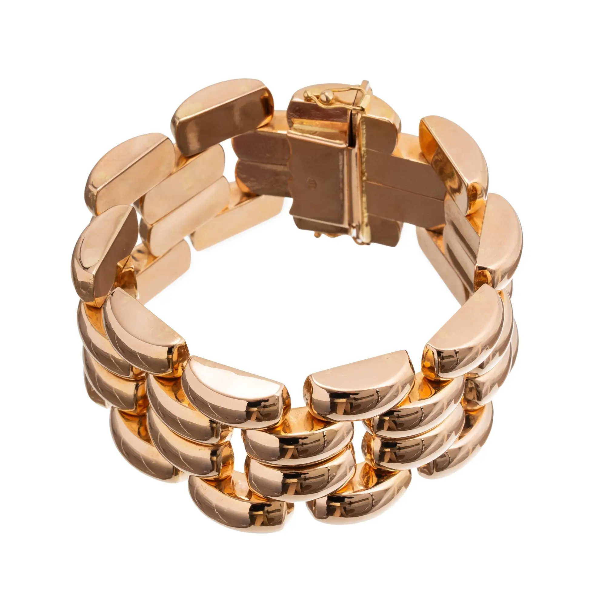 Vintage náramek z růžového zlata z roku 1940