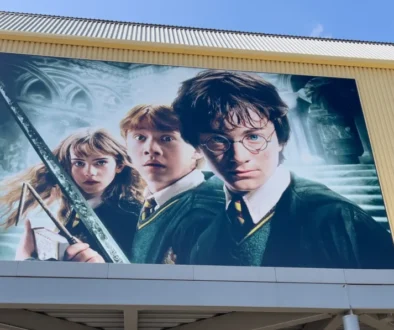 Plakát s filmem Harry Potter.