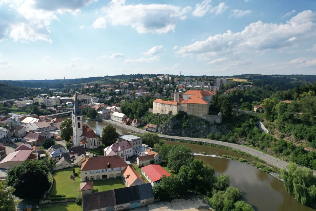 Pohled z výšky na Ledeč nad Sázavou 