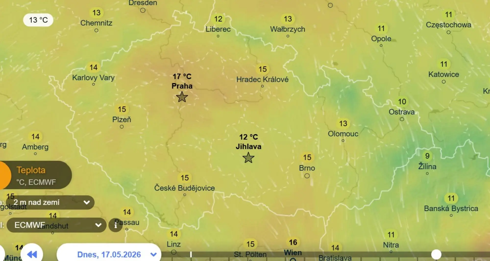 Odpoledne už se začne oteplovat