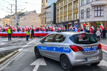 polska policie kontroluje protesty v Polsku