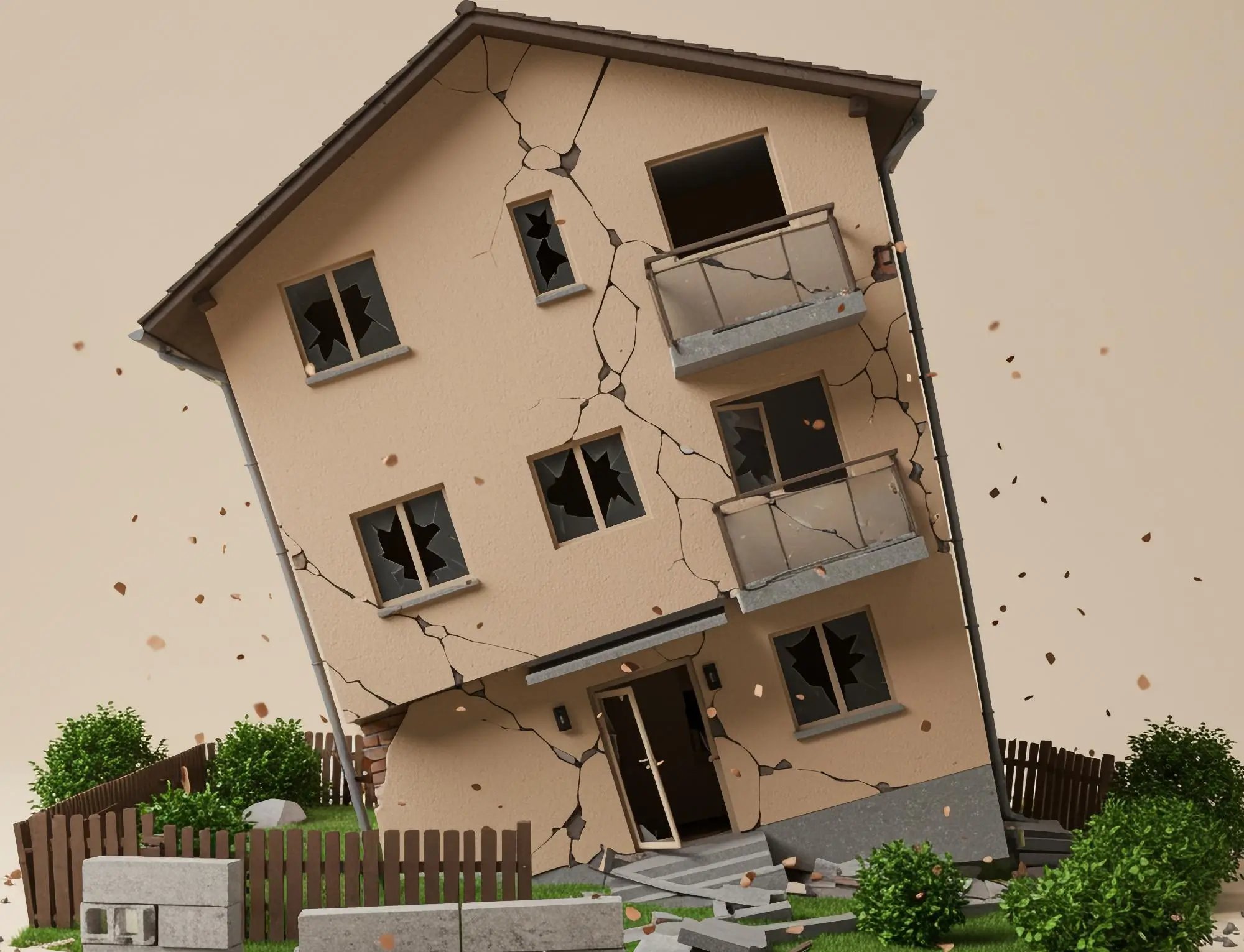 Před výstavbou nechte prověřit stabilitu podloží | TVGURU.cz Před výstavbou nechte prověřit stabilitu podloží - bortící se dům