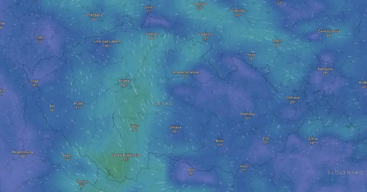 Snímek obrazovky 2026-05-30 v 194543 | TVGURU.cz Mapa počasí na pondělí