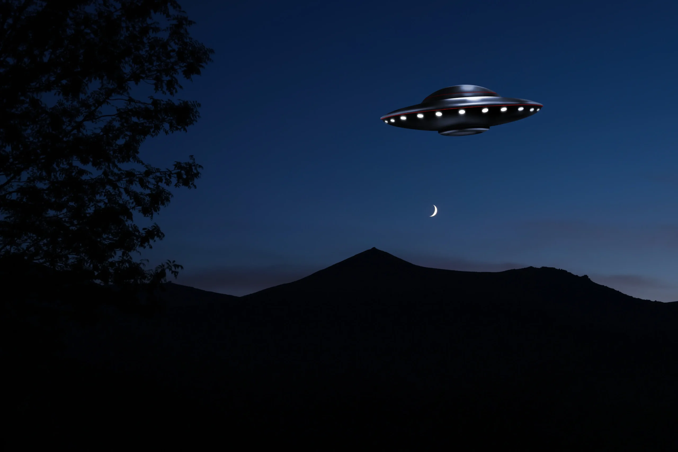 UFO a noční obloha