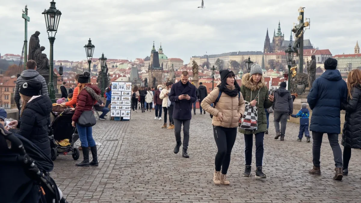 Zalidněná Praha